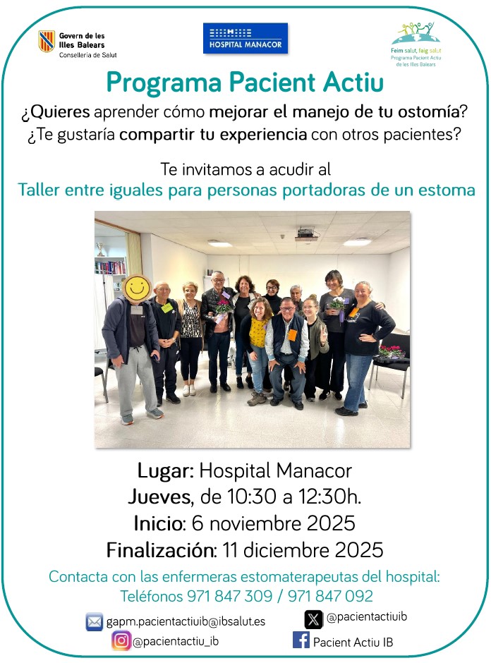 Taller entre iguales para personas portadoras de un estoma